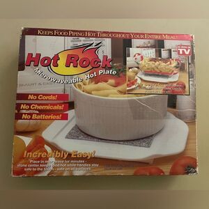 🆕 Keep It Hot Microwaveable Hot Plate - Heats Dishes  Mugs Baking